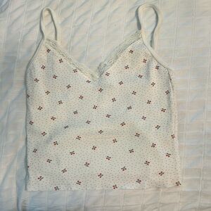 Brandy Melville cherry lace top